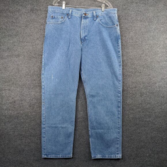 Wrangler Five Star Regular Fit Straight Jean Mens 38x30 Blue 5-Pocket W/Tags - Picture 2 of 14